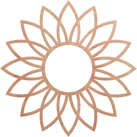 Ekena Millwork Daisy Wood Fretwork Pierced Ceiling Medallion, Cherry, 34"OD x 11 7/8"ID x 1/4"T CMWP34X34X0250DACH